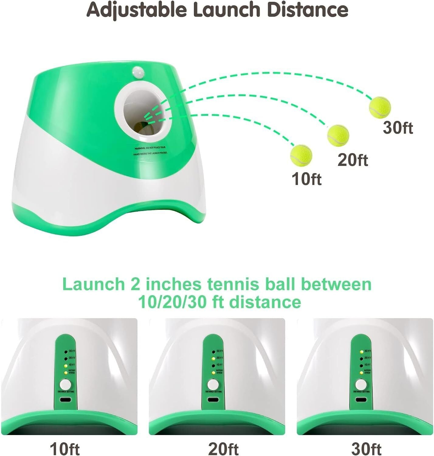 Automatic Ball Launcher Dog Throwing Machines Toy Interactive Tennis Pet Thrower